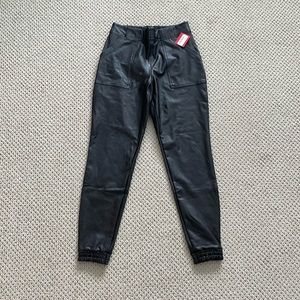 NWT Spanx faux leather joggers